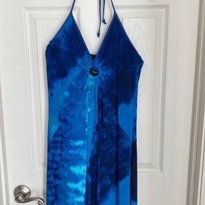 Blue tie dye White House Black Market maxi dress. Size Small.